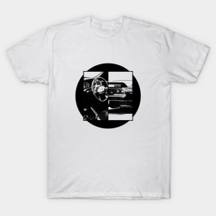 NISSAN SKYLINE GT-R R33 Black 'N White 5 T-Shirt